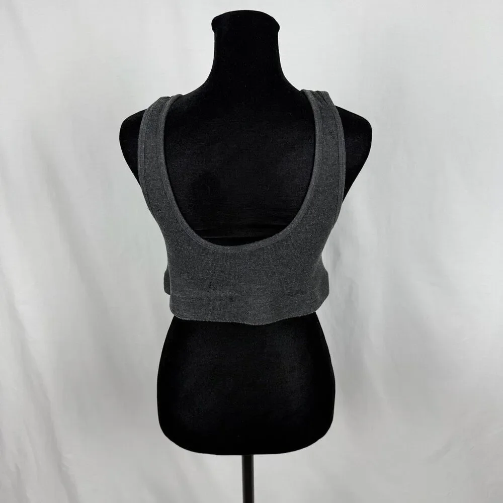Aerie Gray Cotton Ribbed Sports Bra - Women’s XL‎